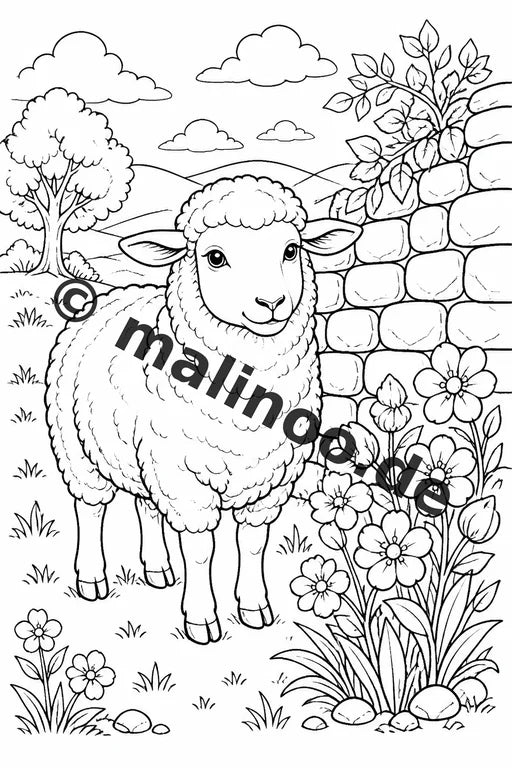 Bauernhof Malbuch 20 Ausmalbilder PDF Download digital – Vorschaubild 2