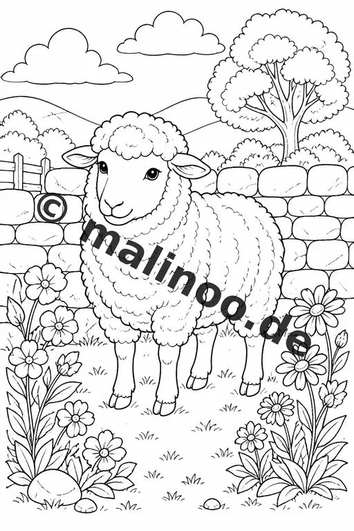 Bauernhof Malbuch 20 Ausmalbilder PDF Download digital – Vorschaubild 2
