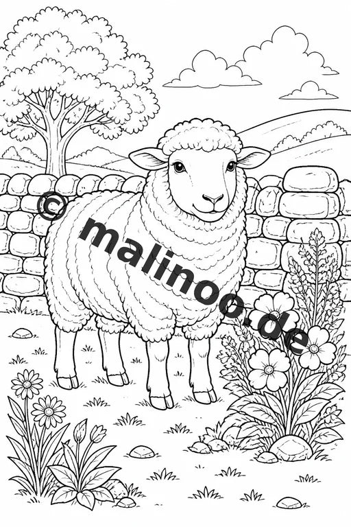 Bauernhof Malbuch 20 Ausmalbilder PDF Download digital – Vorschaubild 2