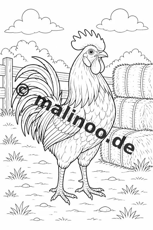 Bauernhof Malbuch 20 Ausmalbilder PDF Download digital – Vorschaubild 4