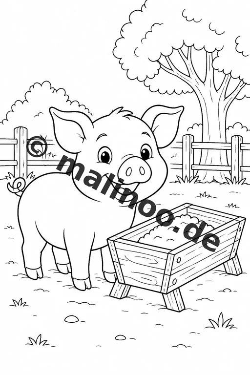 Bauernhof Malbuch 20 Ausmalbilder gedruckt, ungebunden – Vorschaubild 3