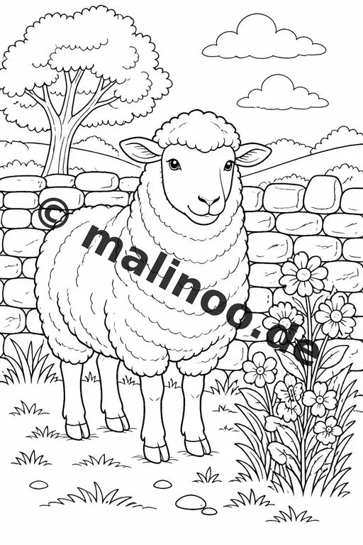 Bauernhof Malbuch 50 Ausmalbilder PDF Download digital – Vorschaubild 2