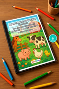 Bauernhoftiere Malbuch 100 Ausmalbilder PDF Download – Mockup-Ansicht