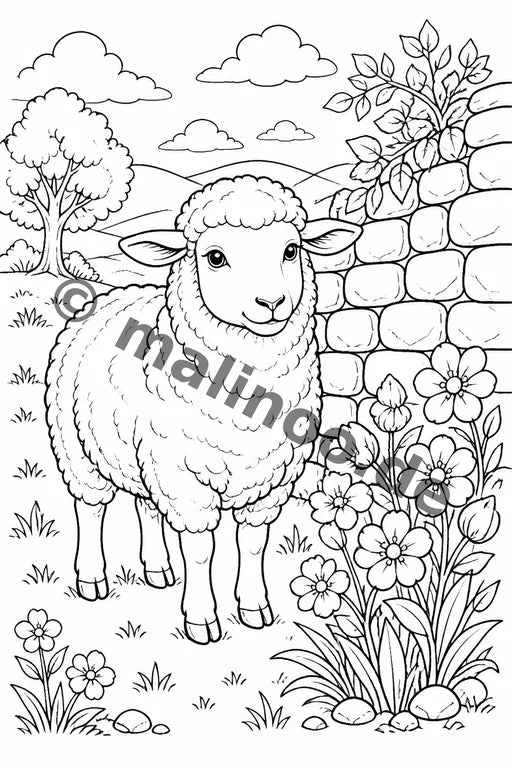 Bauernhoftiere Malbuch 100 Ausmalbilder PDF Download – Vorschaubild 2