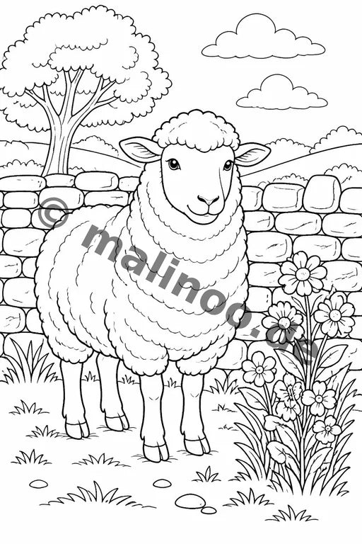Bauernhoftiere Malbuch 20 Ausmalbilder PDF Download – Vorschaubild 2