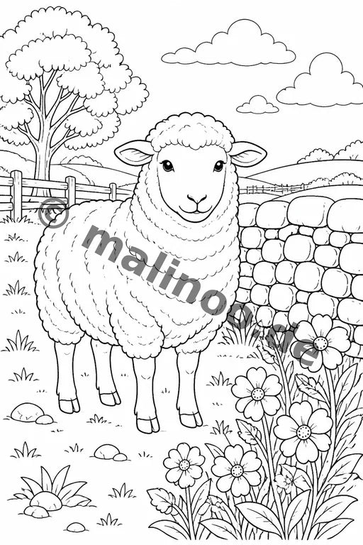 Bauernhoftiere Malbuch 20 Ausmalbilder PDF Download – Vorschaubild 2