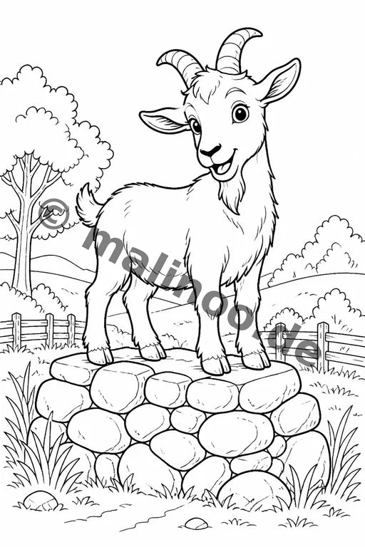 Bauernhoftiere Malbuch 20 Ausmalbilder gedruckt+gebunden – Vorschaubild 9