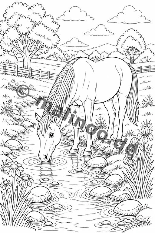 Bauernhoftiere Malbuch 20 Ausmalbilder gedruckt+lose – Vorschaubild 7