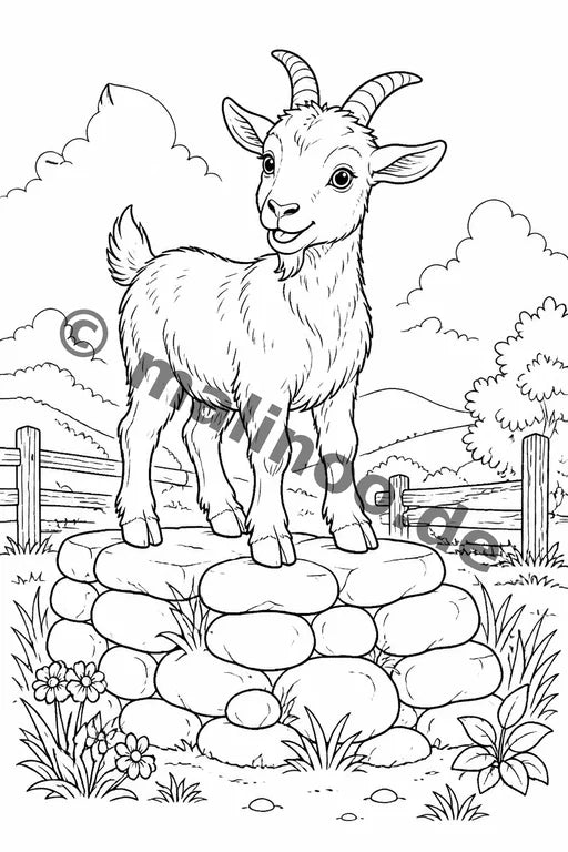 Bauernhoftiere Malbuch 20 Ausmalbilder gedruckt+lose – Vorschaubild 9