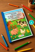Bauernhoftiere Malbuch 50 Ausmalbilder PDF Download – Mockup-Ansicht