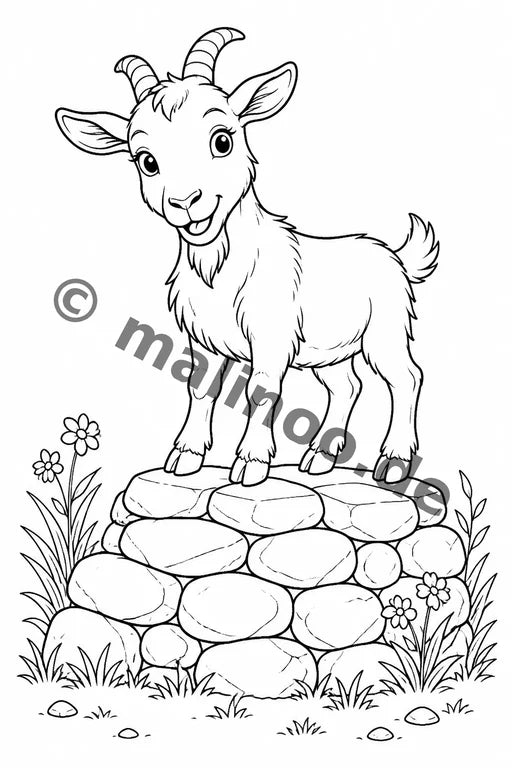 Bauernhoftiere Malbuch 50 Ausmalbilder gedruckt+lose – Vorschaubild 9