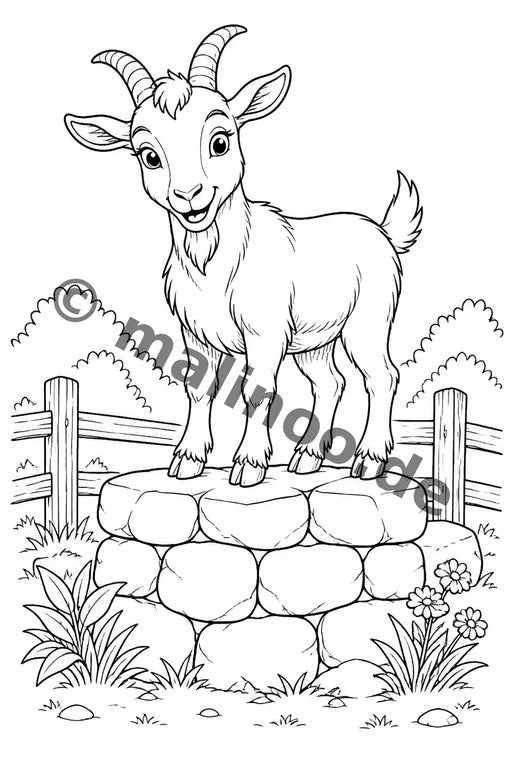 Bauernhoftiere Malbuch 50 Ausmalbilder gedruckt+lose – Vorschaubild 9