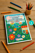Blumen Malbuch 100 Ausmalbilder PDF Download digital – Mockup-Ansicht