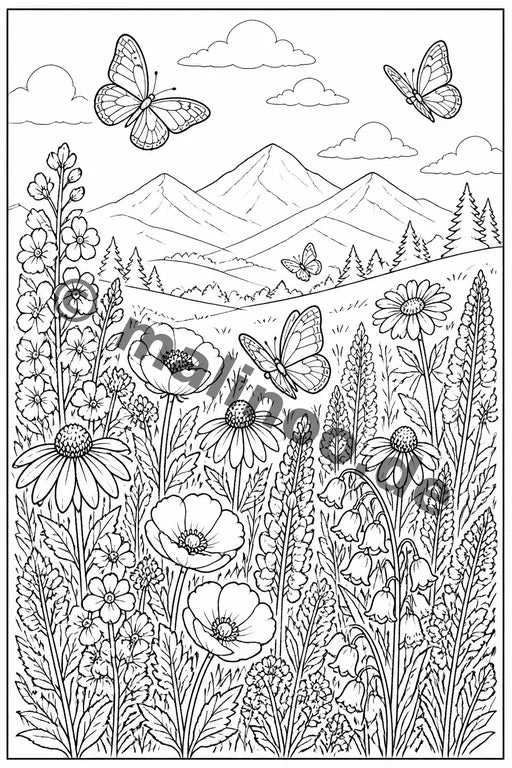 Blumen Malbuch 100 Ausmalbilder PDF Download – Vorschaubild 2