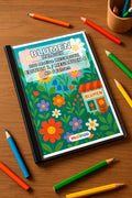 Blumen Malbuch 100 Ausmalbilder gedruckt+gebunden – Mockup-Ansicht