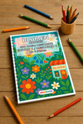 Blumen Malbuch 100 Ausmalbilder gedruckt und gebunden – Mockup-Ansicht