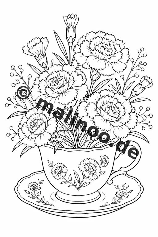 Blumen Malbuch 100 Ausmalbilder gedruckt und gebunden – Vorschaubild 3