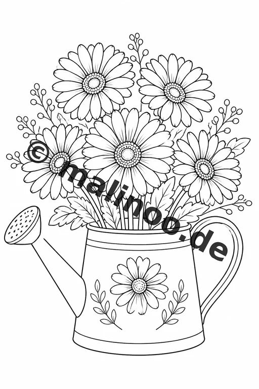 Blumen Malbuch 100 Ausmalbilder gedruckt, ungebunden – Vorschaubild 10