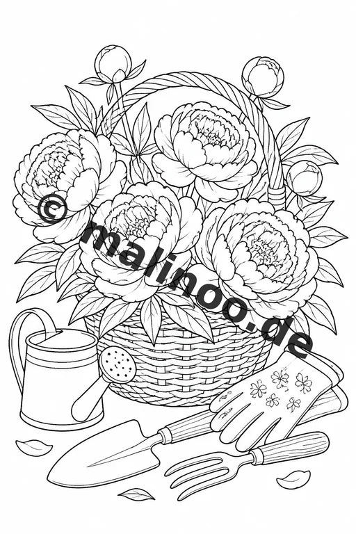 Blumen Malbuch 100 Ausmalbilder gedruckt, ungebunden – Vorschaubild 2