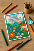 Blumen Malbuch 20 Ausmalbilder PDF Download – Mockup-Ansicht