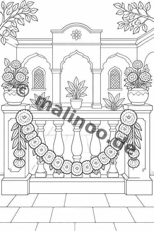 Blumen Malbuch 20 Ausmalbilder PDF Download – Vorschaubild 4