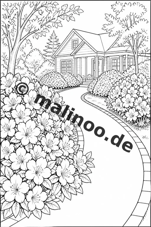 Blumen Malbuch 20 Ausmalbilder PDF Download digital – Vorschaubild 5