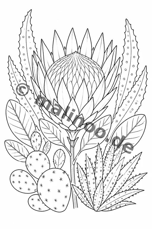 Blumen Malbuch 20 Ausmalbilder gedruckt+gebunden – Vorschaubild 10
