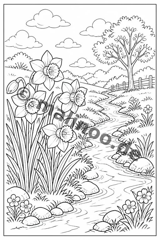 Blumen Malbuch 20 Ausmalbilder gedruckt+gebunden – Vorschaubild 3