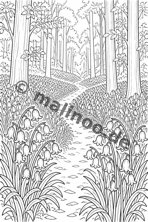 Blumen Malbuch 20 Ausmalbilder gedruckt+gebunden – Vorschaubild 4