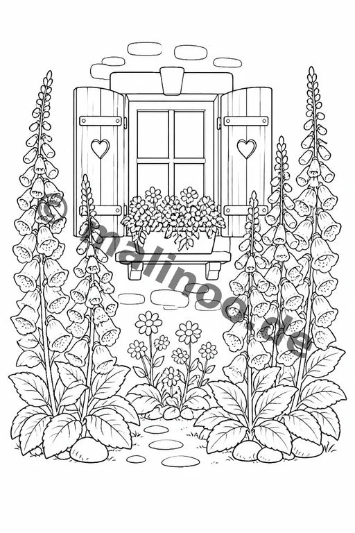 Blumen Malbuch 20 Ausmalbilder gedruckt+gebunden – Vorschaubild 7