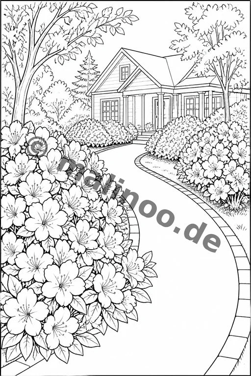 Blumen Malbuch 20 Ausmalbilder gedruckt+gebunden – Vorschaubild 9
