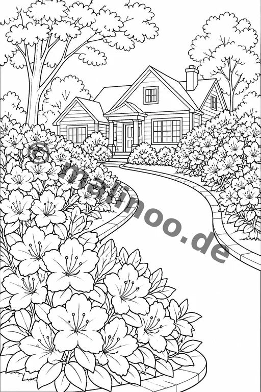Blumen Malbuch 20 Ausmalbilder gedruckt+gebunden – Vorschaubild 9