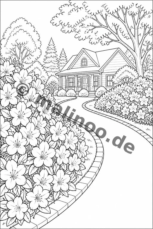 Blumen Malbuch 20 Ausmalbilder gedruckt+gebunden – Vorschaubild 9