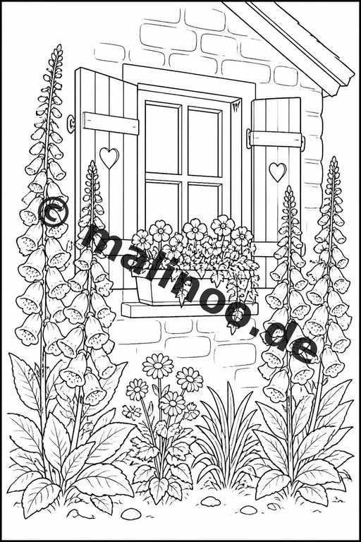 Blumen Malbuch 20 Ausmalbilder gedruckt, ungebunden – Vorschaubild 4