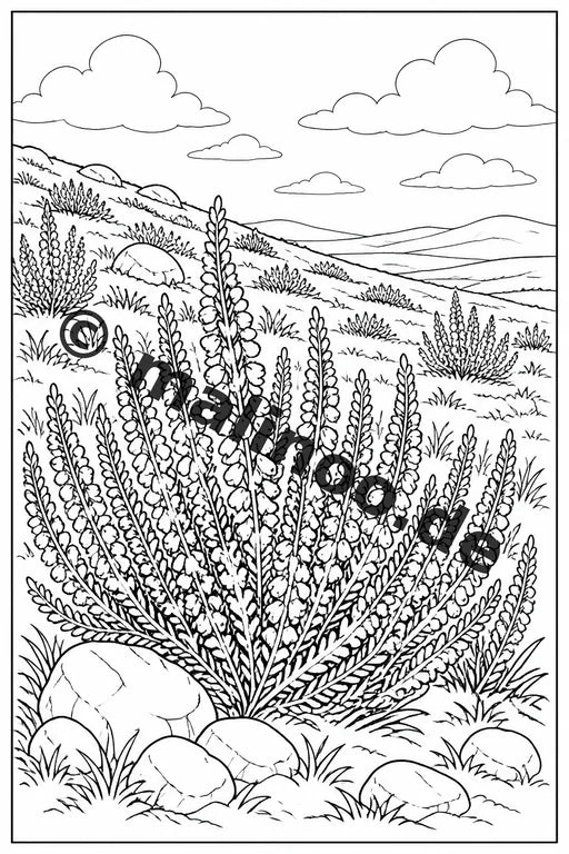 Blumen Malbuch 20 Ausmalbilder gedruckt, ungebunden – Vorschaubild 6