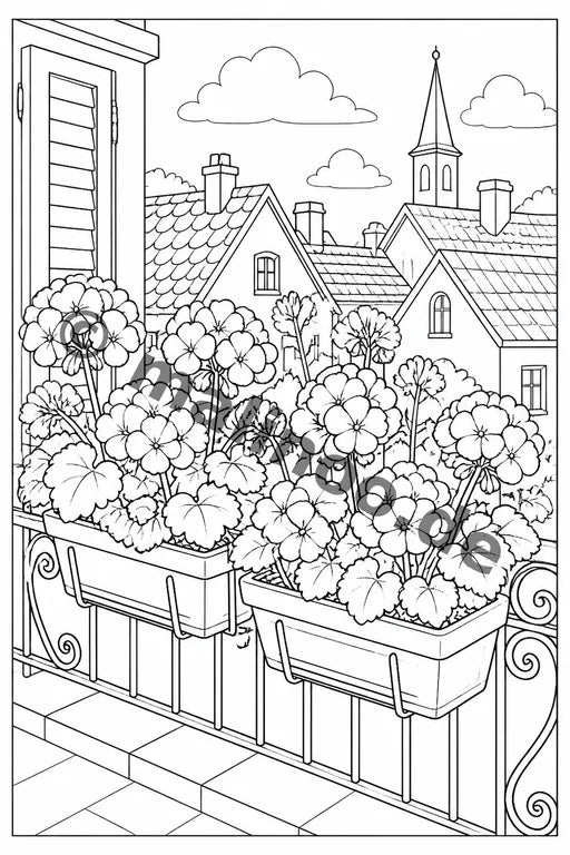 Blumen Malbuch 20 Ausmalbilder gedruckt+lose – Vorschaubild 6