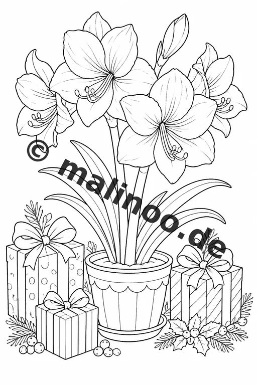 Blumen Malbuch 20 Ausmalbilder gedruckt, ungebunden – Vorschaubild 7