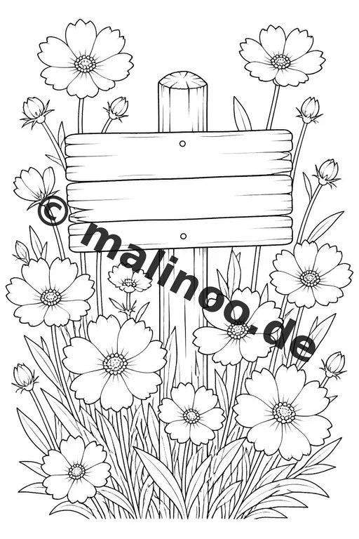 Blumen Malbuch 20 Ausmalbilder gedruckt, ungebunden – Vorschaubild 8