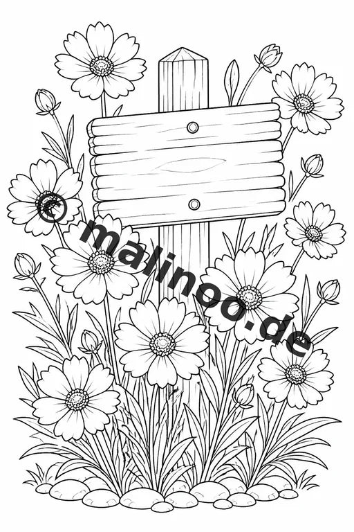 Blumen Malbuch 20 Ausmalbilder gedruckt, ungebunden – Vorschaubild 8
