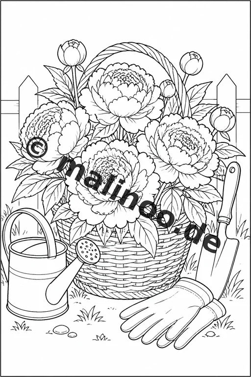 Blumen Malbuch 50 Ausmalbilder PDF Download digital – Vorschaubild 2