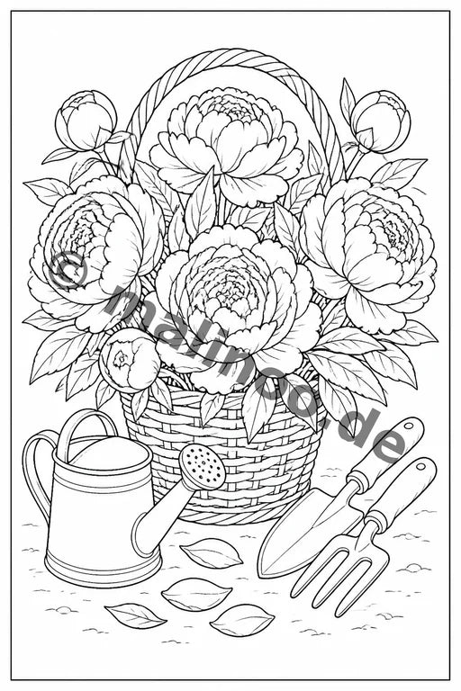Blumen Malbuch 50 Ausmalbilder PDF Download – Vorschaubild 3