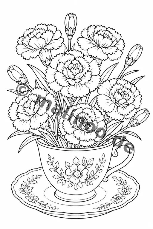 Blumen Malbuch 50 Ausmalbilder PDF Download – Vorschaubild 5