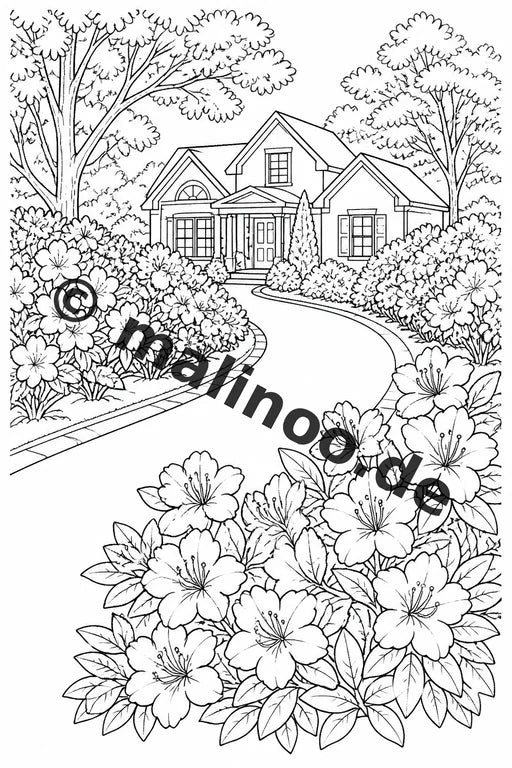 Blumen Malbuch 50 Ausmalbilder PDF Download digital – Vorschaubild 5