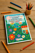 Blumen Malbuch 50 Ausmalbilder gedruckt und gebunden – Mockup-Ansicht