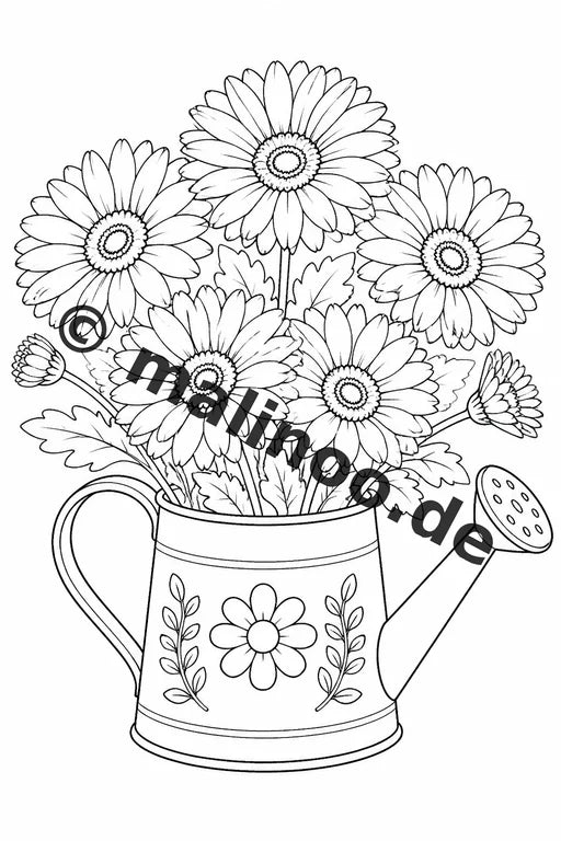 Blumen Malbuch 50 Ausmalbilder gedruckt und gebunden – Vorschaubild 10