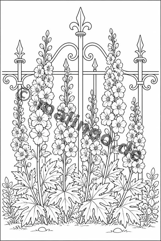 Blumen Malbuch 50 Ausmalbilder gedruckt+gebunden – Vorschaubild 10