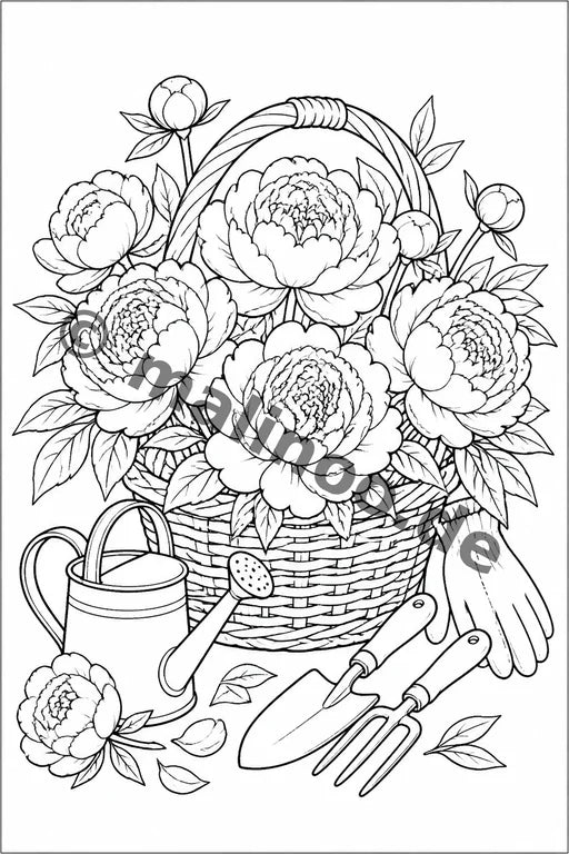 Blumen Malbuch 50 Ausmalbilder gedruckt+gebunden – Vorschaubild 3