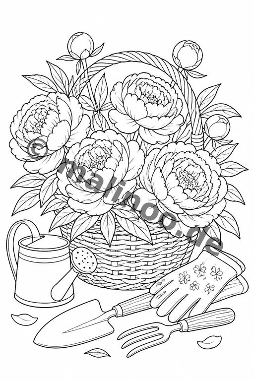 Blumen Malbuch 50 Ausmalbilder gedruckt+gebunden – Vorschaubild 3