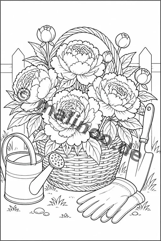 Blumen Malbuch 50 Ausmalbilder gedruckt+gebunden – Vorschaubild 3