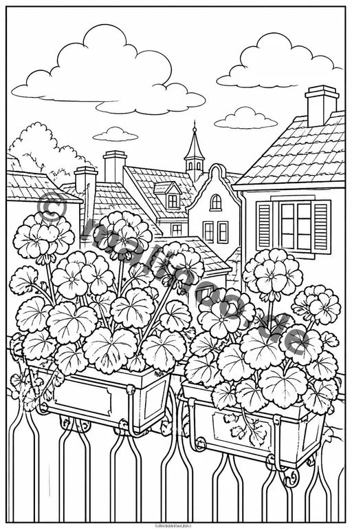 Blumen Malbuch 50 Ausmalbilder gedruckt+gebunden – Vorschaubild 6